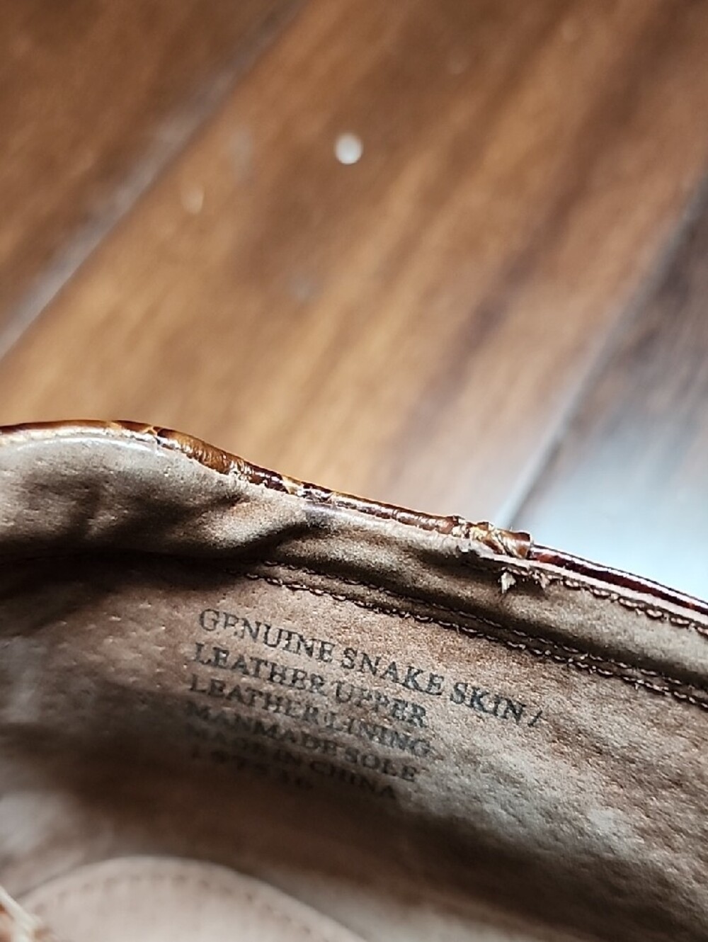 Giorgio Brutini Private Collection Men's Genuine Snakeskin Loafers Brown Size 9M - Picture 4 of 7